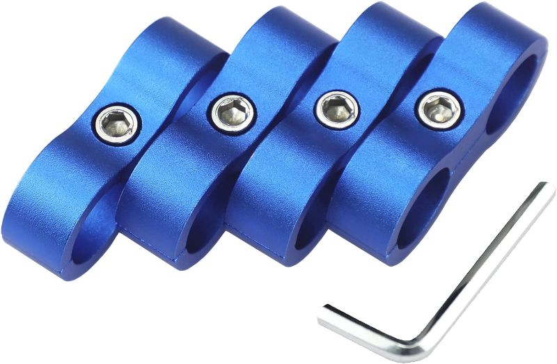 Photo 1 of 2 PACKS 
Ucreative 4PCS 8AN CPE Fuel Hose Separator Clamp AN8 CPE Line Mounting Clamp Aluminum Blue
