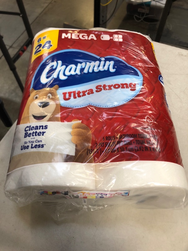 Photo 2 of Charmin Ultra Strong Toilet Paper, 6 Mega Rolls = 24 Regular Rolls