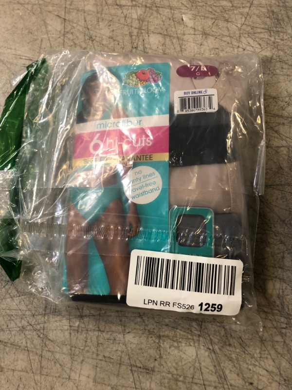 Photo 1 of Fruit Of The Loom Womens Microfiber Hi-Cut Panties 6 Pack 7 Assorted L 