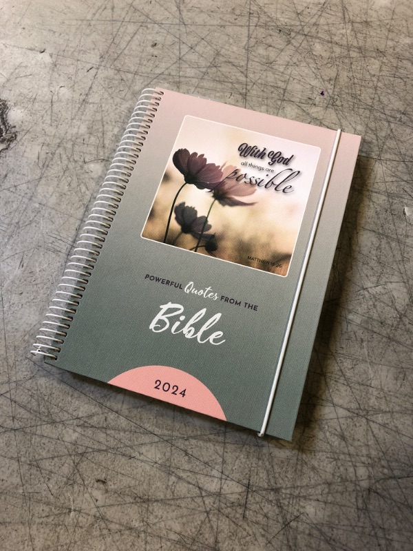 Photo 2 of Burde Captions Daily Planner 2024 | Quotes from the Bible | Start date 2023-12-11 End date 2025-02-02 | A5 Format | Christian planner 2024 | Biblical planner 2024 | Sturdy cover, Thick paper