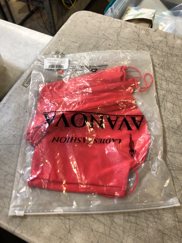 Photo 2 of Avanova Women Going Out Asymmetrical Hem Crop Top Sexy Cute Spaghetti Strap Tank Red A X-Large