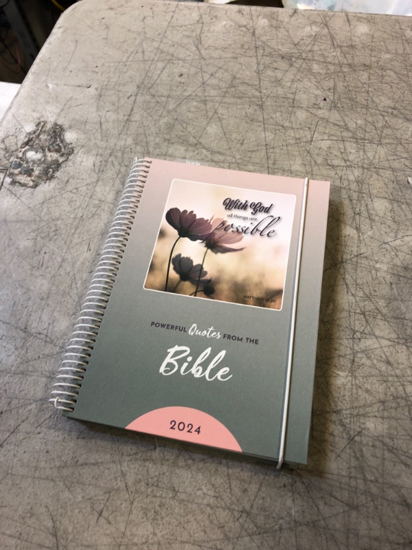 Photo 2 of Burde Captions Daily Planner 2024 | Quotes from the Bible | Start date 2023-12-11 End date 2025-02-02 | A5 Format | Christian planner 2024 | Biblical planner 2024 | Sturdy cover, Thick paper