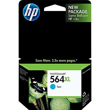 Photo 1 of Genuine HP 564XL (CB323WN) Cyan High Yield Inkjet Cartridge
