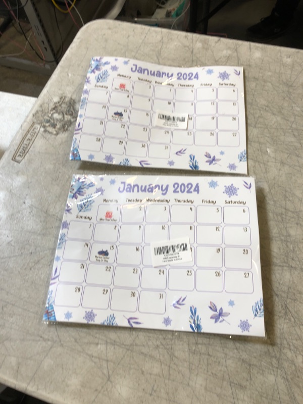 Photo 2 of Desk Calendar 2024-2025, Desk Calendar for Home Office School, Wall Calendar with Hook, 18 Monthly Hanging Calendar from January 2024 to June 2025, 8 x 10 inches Calendars (01) 2 PACK 