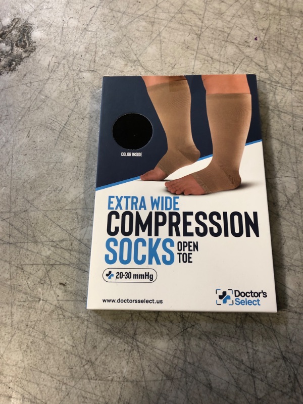 Photo 1 of EXTRA WIDE COMPRESSION SOCKS OPEN TOE BLACK 5XL