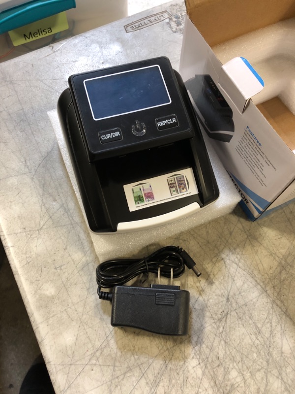 Photo 3 of WINB Portable Counterfeit Bill Detector Machine, Automatic 4-Way Direction USD & Euro Value Counting, Swift Counterfeit Money Detector UV/IR/MG for Small Businesses Detector 1