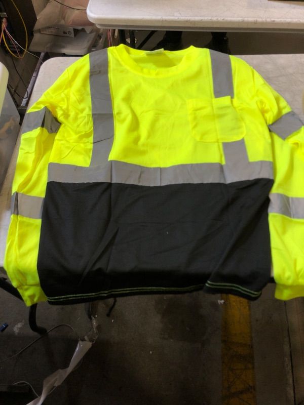 Photo 1 of MEN AND WOMENS LONG SLEEVE REFLECTIVE SAFETY SHIRT 
SIZE LARGE 