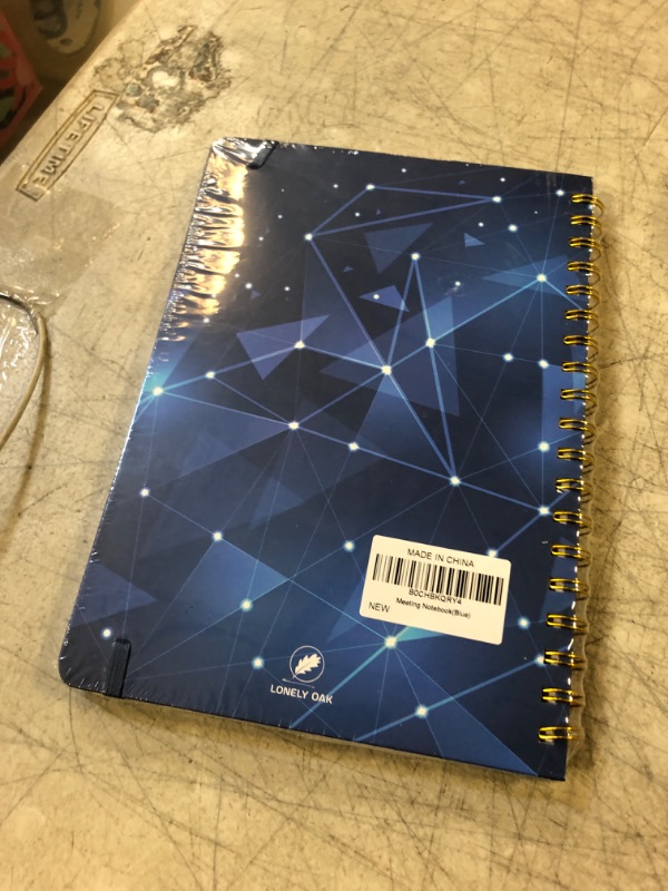 Photo 2 of Meeting Notebook for Work with Action Items, B5 Meeting Agenda Notes, Spiral Project Planner Notebook, Office & Business Meeting Notes Agenda Organizer, 7"x10" (Blue) B5 Blue