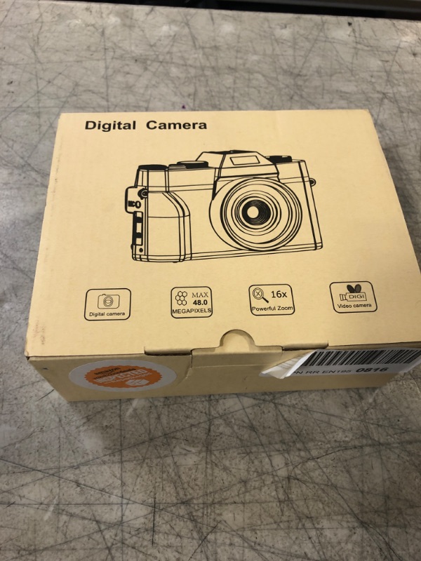 Photo 3 of Digital Camera for Photography, 4K 48MP Vlogging Camera with 3.0’’ 180 Degree Flip Screen, Digital Camcorder 16X Digital Zoom, Wide Angle Lens, Macro Lens, 2 Batteries and 32GB Micro SD Card