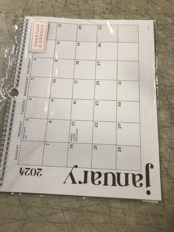 Photo 1 of S&O Modern Minimal Wall Calendar from January 2024-June 2025 - Tear-Off Monthly Calendar - 18 Month Academic Wall Calendar - Hanging Calendar to Track Anniversaries & Appointments - 13.5"x10.5”in