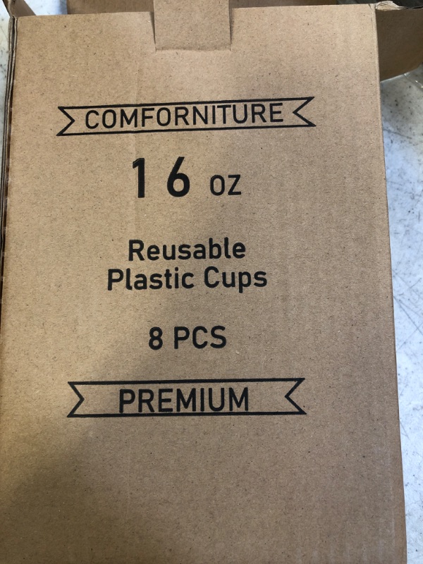 Photo 1 of 16oz reusable plastic cups 8 pcs 