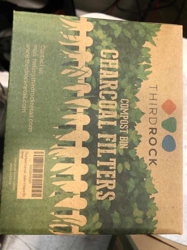 Photo 2 of 3 Years Supply Charcoal Filters for Compost Bucket - 12 Pack - 5.1 inches in Diameter - Designed to Fit 1 Gallon Third Rock Compost Bin - Premium Extra Thick Charcoal Filter for Compost Pail Fit 1.0 Gallon Bin