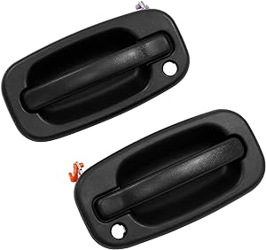 Photo 1 of Exterior Door Handle Front Left & Right Pair with Key Hole | for 1999-2007 Chevy Silverado Suburban Tahoe Avalanche GMC Sierra Yukon Cadillac Escalade | Replaces# 15034985, 15034986
