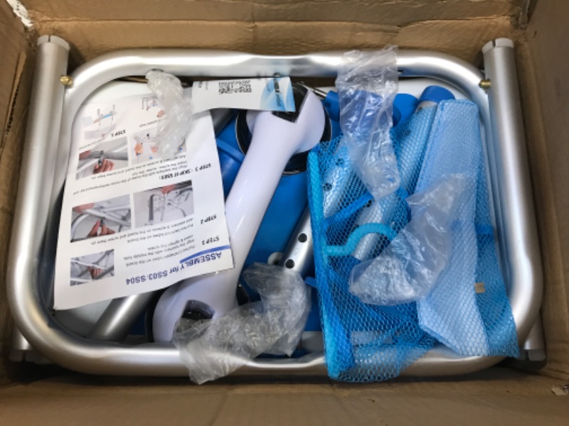 Photo 1 of Adjustable Shower Chair for Inside Shower, Paded Shower Stool with Free Assist Grab Bar/Toiletry Bag, Tool-Free Assembly Shower Seat for Bathtub, Shower Bath Chairs for Seniors/Disabled by SOUHEILO 7