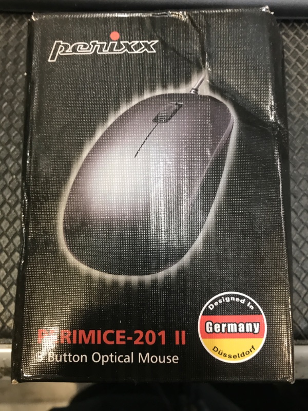 Photo 2 of Perixx Perimice-201 Wired PS2 Optical 3 Button Mouse with 800 DPI and Illuminated Wheel, Black PS2 Optical Mouse