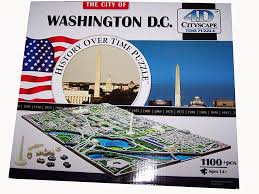 Photo 1 of 4D Cityscape Jigsaw Puzzle - Washington D.C. City Map With Time Layer
