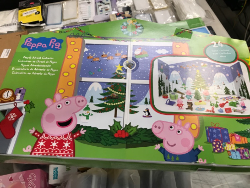 Photo 2 of Peppa Pig Peppa’s Advent Calendar Toy, 45 x 91 Cm (Open); 24 Items Include 4 Holiday Family Figures; Ages 3 and Up