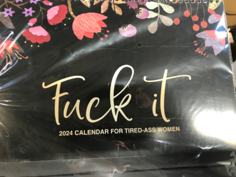 Photo 2 of 2024 Calendar for Women, Novelty Funny Swear Word Monthly Calendar, Handmade Home Office Hanging Calendar for Christmas Gift (Desk Calendar)