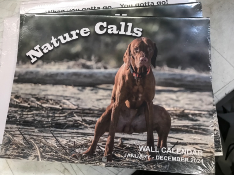 Photo 2 of 2023-2024 Wall Calendar - Dog Pooping Calendar 2023-2024 from January 2023 - June 2024, Funny Dog Calendar Gag Gifts,11" x 17" (Open), 11" x 8.5"(Closed), Perfect 2023-2023 Calendar for White Elephant Gifts Funny