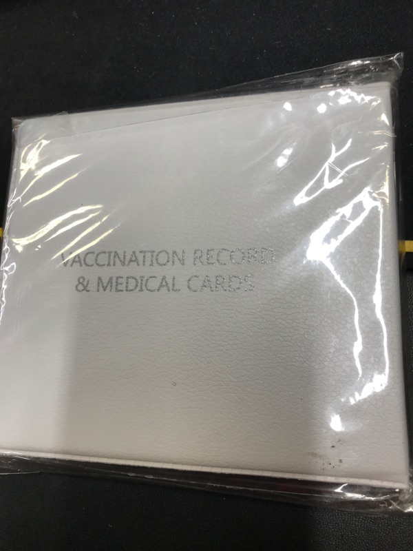 Photo 2 of Essentially Yours CDC Vaccine Immunization Record and Card Holder with Three Clear Card Sleeves, White, 2 Pack White 2-Pack