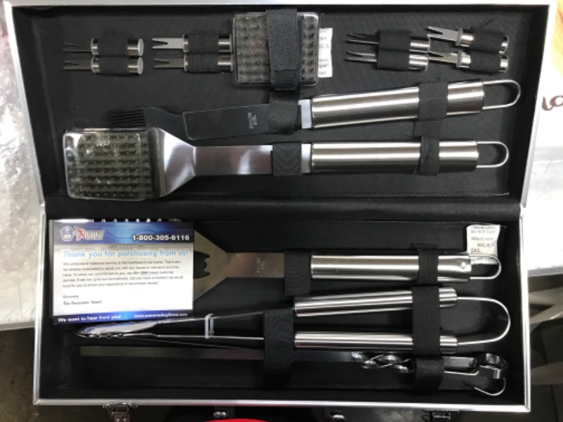 Photo 2 of 10 Piece Stainless Steel BBQ Tool Set
