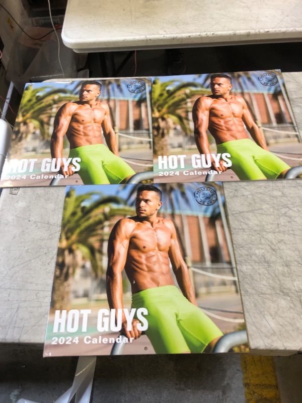 Photo 2 of 2024 Hot Guys Monthly Wall Calendar by Bright Day, 12 x 12 Inch
 3 PACK 