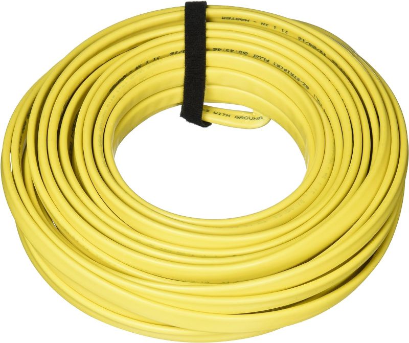 Photo 1 of 147-1603BR 50-Feet 12/3 NM-B Solid with Ground Wire, Yellow
