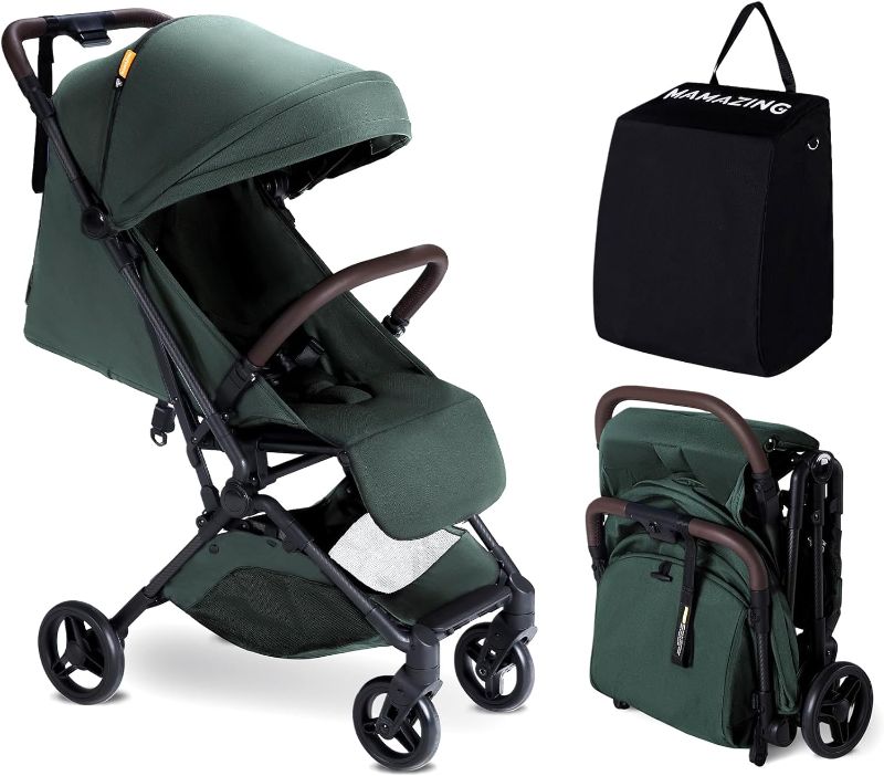 Photo 1 of MAMAZING Lightweight Baby Stroller with Organizer, Ultra Compact & Airplane-Friendly Travel Stroller, One-Handed Folding Stroller for Toddler, Only 11.5 lbs, Green