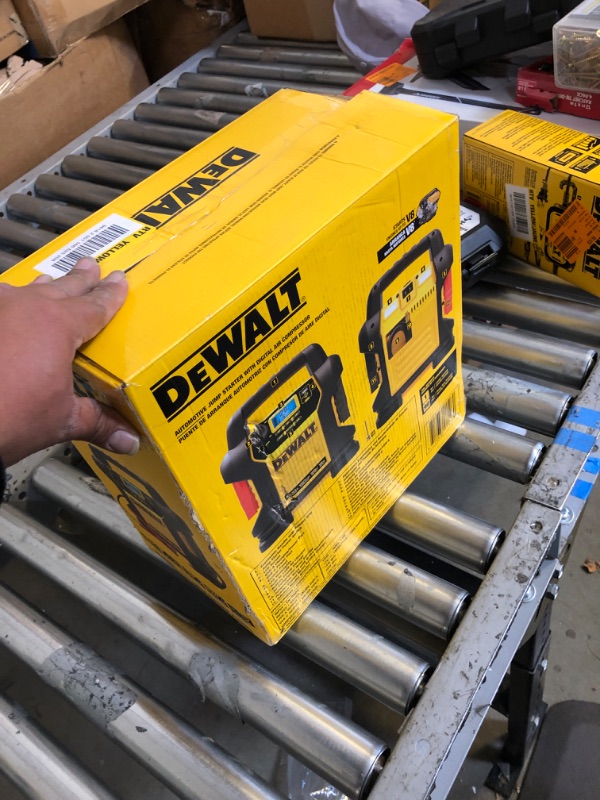 Photo 3 of DEWALT DXAEJ14-Type2 Digital Portable Power Station Jump Starter - 1600 Peak Amps with 120 PSI Compressor, AC Charging Cube, 15W USB-A and 25W USB-C Power for Electronic Devices 1600 Amps