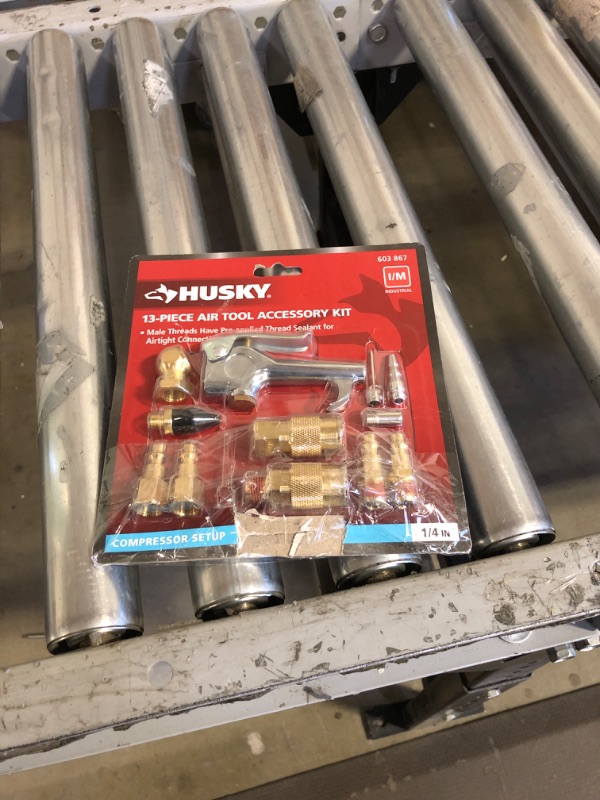 Photo 2 of Husky HDA51300AV 1/4 Inch 13 Piece Brass Air Compressor / Inflating / Deflating Accessory Kit (Air Compressor Not Included)