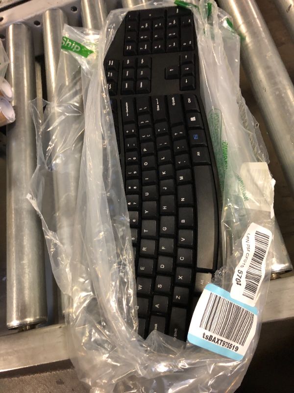 Photo 2 of Amazon Basics Ergonomic Wireless Keyboard Mouse Combo - QWERTY - Black