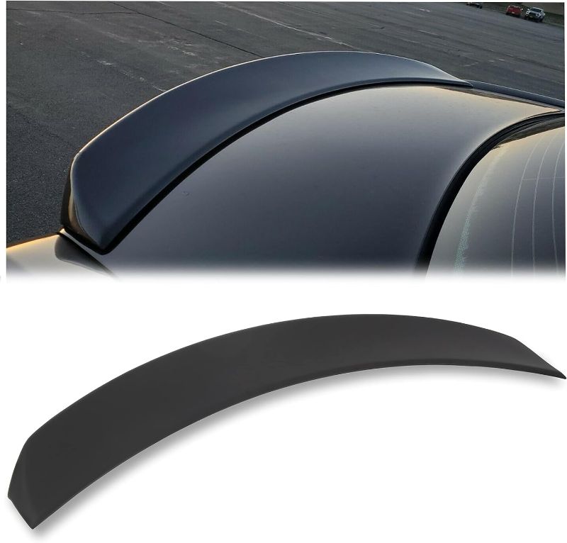 Photo 1 of KUAFU Rear Trunk Spoiler Lid Wing Lip Compatible with 2011-2023 Chrysler 300 300C 300S Rear Winglet Plastic Winglet Matte Black Painted