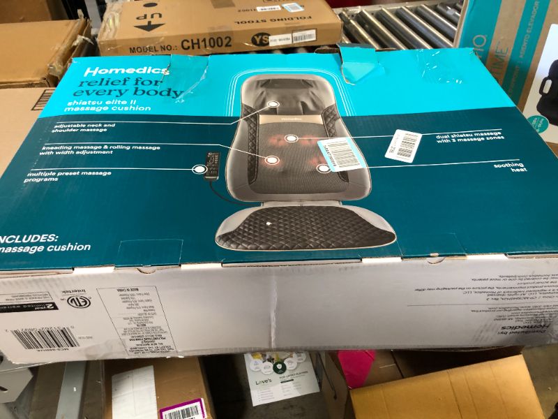 Photo 3 of HoMedics Shiatsu Elite II Massage Cushion with Soothing Heat 2 Back Massage Styles, 3 Massage Zones, Spot Massage, Controller and Chair Straps