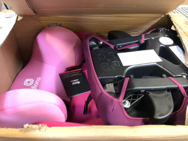 Photo 2 of Diono Cambria 2 XL 2022, Dual Latch Connectors, 2-in-1 Belt Positioning Booster Seat, High-Back to Backless Booster with Space and Room to Grow, 8 Years 1 Booster Seat, Pink NEW! Pink