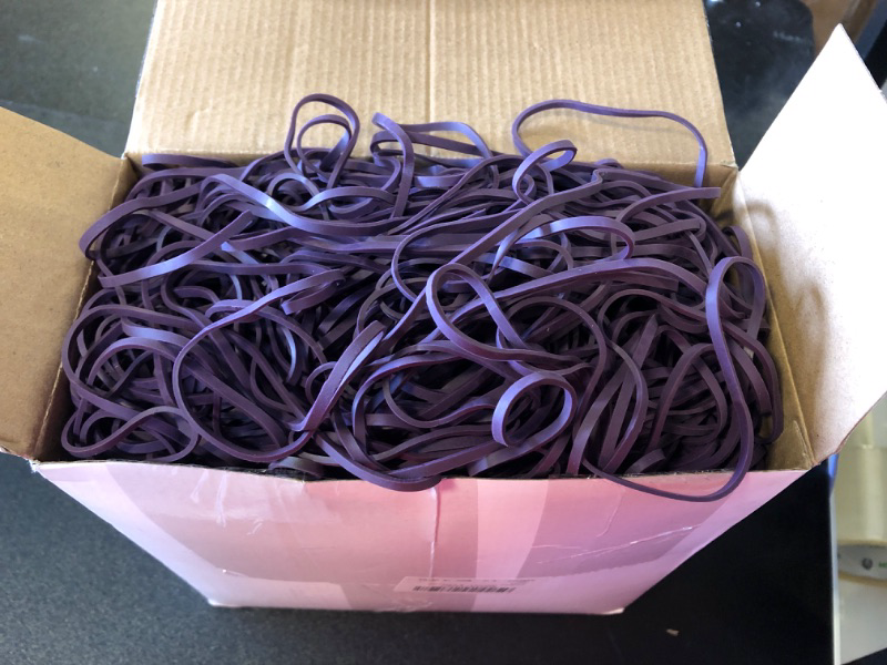 Photo 2 of 1200 Pcs Large Rubber Bands Bulk Size 117(7" x 1/8'') Colorful Elastics Bands Big Rubber Bands Long Rubber Bands File Rubber Bands for Office Supplies Box Packing Supplies, 4 Assorted Colors