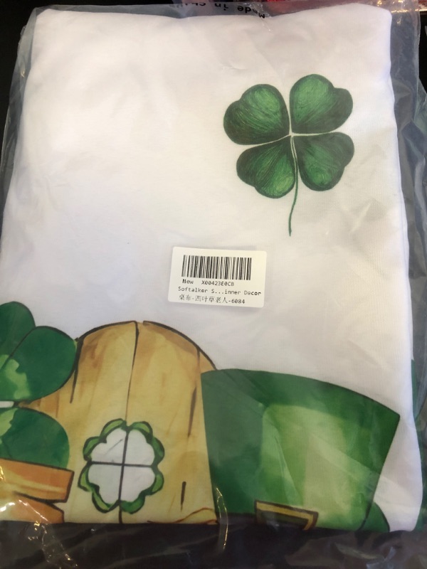 Photo 1 of Softalker St. Patrick’s Day Tablecloth,Green Spring Rectangle Table Cloths with Irish Lucky Shamrock Pattern,Stain Resistant Washable Table Covers for Dinner,Party,Indoor&Outdoor Decor - 60 x 102”