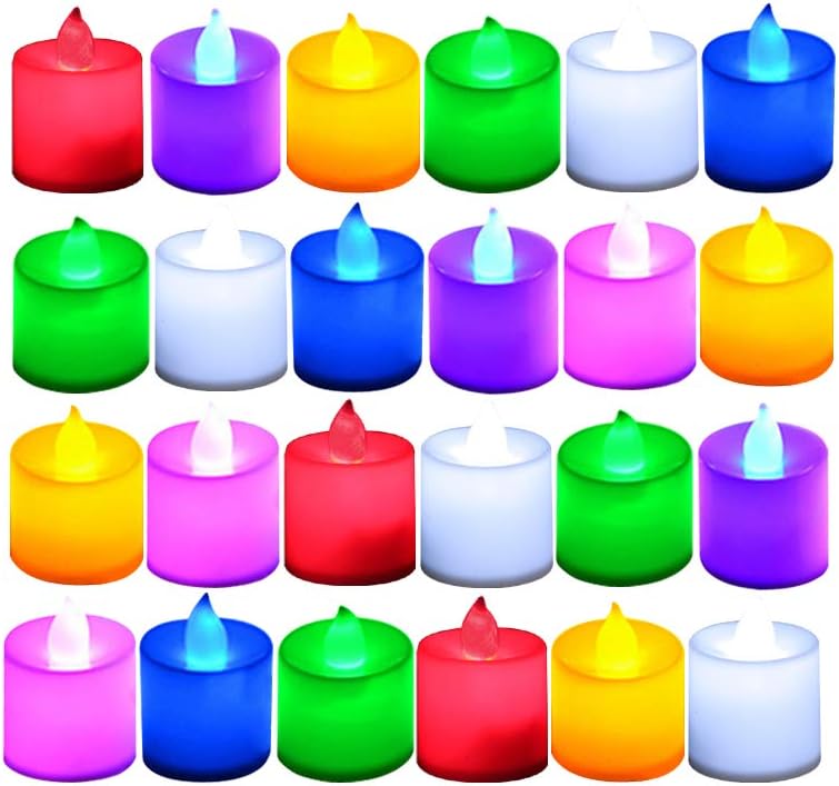 Photo 1 of 100 PCS Flameless Tealight Candles -Fake Candles – Decorations for Wedding, Party, Christmas, Halloween