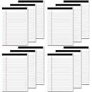 Photo 1 of 12 Pack of Legal Pad Writing Pads 5" x 8" Notepad 80gsm Recycled Paper Small Legal Pads 25 Lines Note Pads Perforated Legal Pads 600 Sheets Double-sided