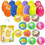Photo 1 of 12Pcs Easter Marble Eggs with Fidget Stress Balls, 1pc Non Woven Bags for Easter Theme Party Favors, Supplies for Easter Egg Hunt