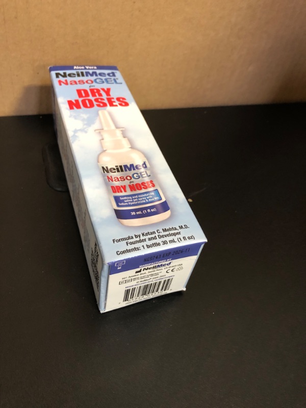 Photo 2 of exp date 11/2026--NasoGel Water Soluble Saline Nasal Gel Spray for Dry Noses by NeilMed - 1 fl.oz.- 30 ml