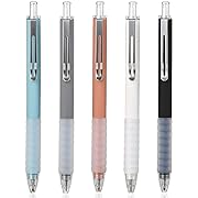 Photo 1 of xixixiaozhu ZL8 Retractable Rolling Ball Gel Ink Pens with Soft Grip and Metal Clip, 0.5mm, Black Ink, Office Pen for Men and Women (5-Pack, Black Ink)