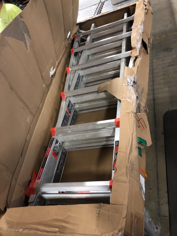 Photo 2 of Little Giant Ladders, Velocity with Ratchet Levelers, M26, 26 ft, Multi-Position Ladder, Aluminum, Type 1A, 300 lbs Weight Rating, (15426-801) 26 Ft. With Levelers Ladder