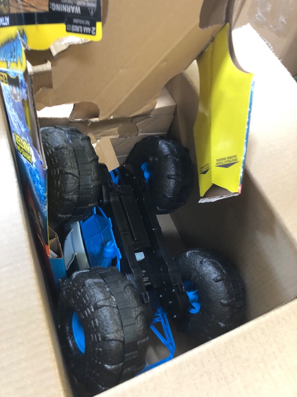 Photo 2 of Monster Jam, Official Megalodon Storm All-Terrain Remote Control Monster Truck Toy Vehicle, 1:15 Scale