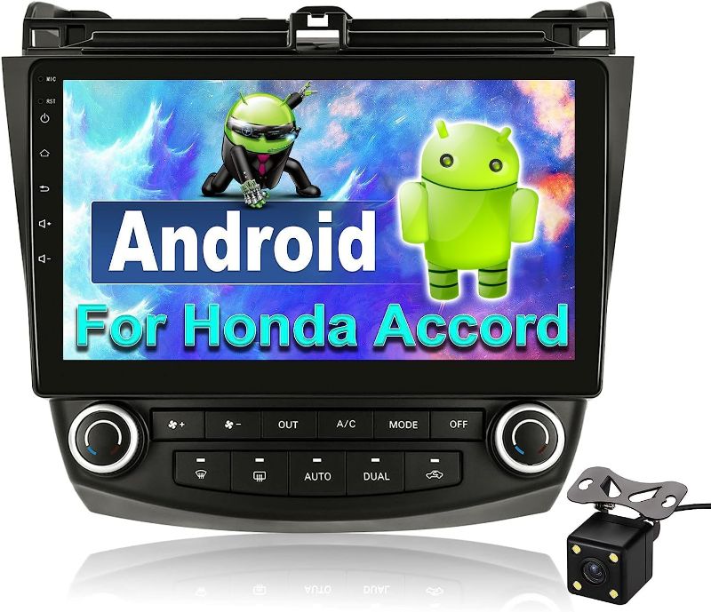 Photo 1 of CAMECHO 1+32G Android 13 Car Stereo for Honda Accord 7th 2003 2004 2005 2006 2007, 10 inch Touch Screen Bluetooth Navi WiFi Mirror Link SWC+Backup Camera
