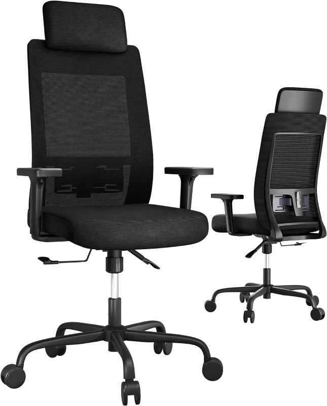 Photo 1 of Ergonomic Computer Desk Chairs - Mesh Home Office Desk Chairs with Lumbar Support & 3D Adjustable Armrests (High Back) 1
