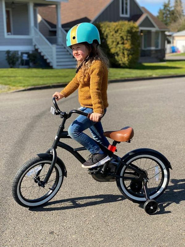 Photo 1 of 12" 14" 16" Kids Cruiser Bike for Ages 2-7 Years Old Girls & Boys, Kids Bike with Training Wheels & Coaster Brake, Single Speed Cruiser Bicycles for Children
