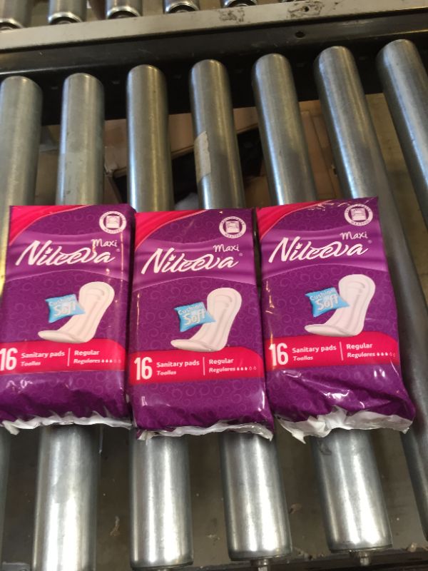 Photo 2 of 3 PACK--Individually Wrapped Super Maxi Sanitary Napkins Feminine Care, Super Value (576 Pads= 16 Pads