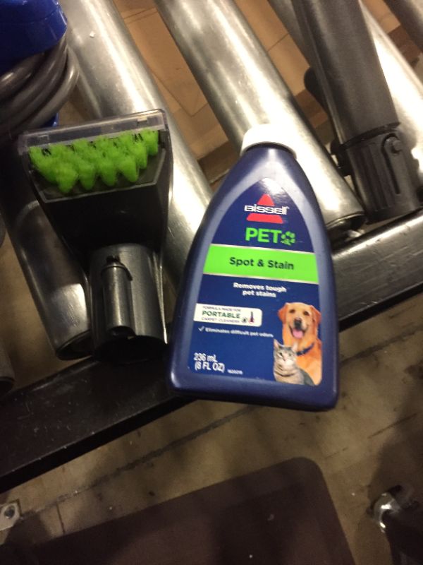 Photo 2 of **MISSING WATER TANK** Bissell Little Green Pet Deluxe Portable Carpet Cleaner, 3353, Gray/Blue
