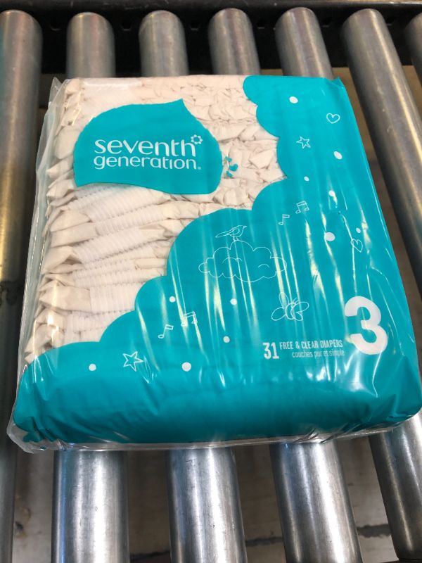 Photo 1 of Seventh Generation Baby Diapers, Size 3- 31 Count 