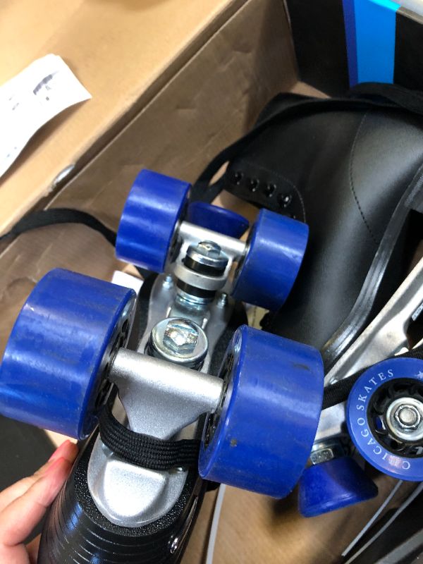 Photo 1 of CHICAGO Skates Premium Black Quad Roller Skates for Boys Beginners Classic Adjustable High-Top Design for Indoor Or Outdoor Skates and Roller Derby 5